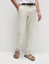 Regular Fit Cotton Linen Blend Chinos  Adomoo